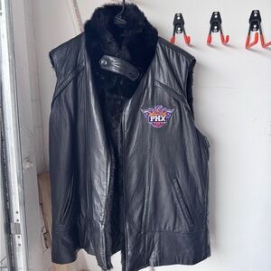 Phoenix Suns Leather and Fur Vest